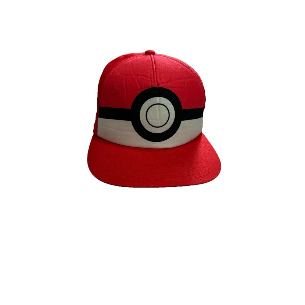 Pokemon Trainer Ash Ketchum Red Snapback Hat Cap Poke Ball (YOUTH OSFM) 2023